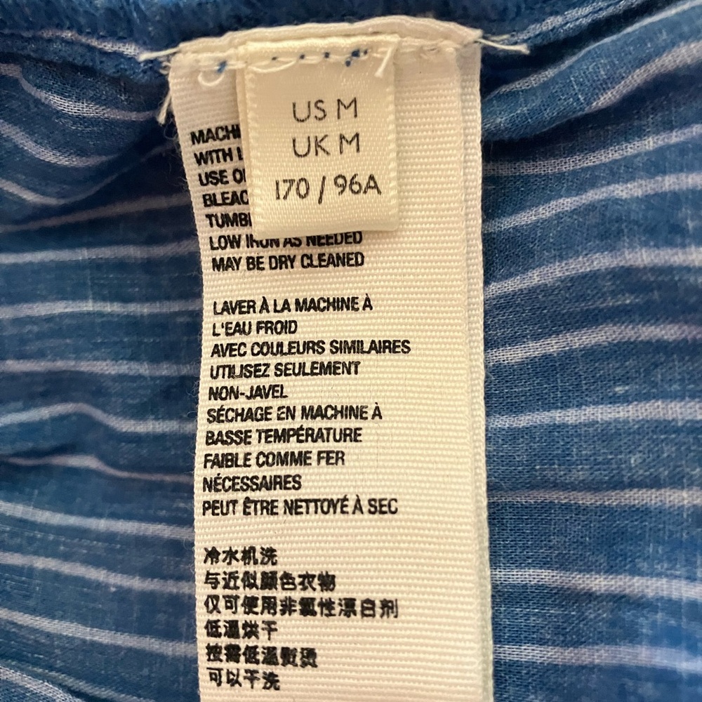 Free People Blue High Low  Mini Dress/ Tunic with Embroidery size Medium - Picture 7 of 8